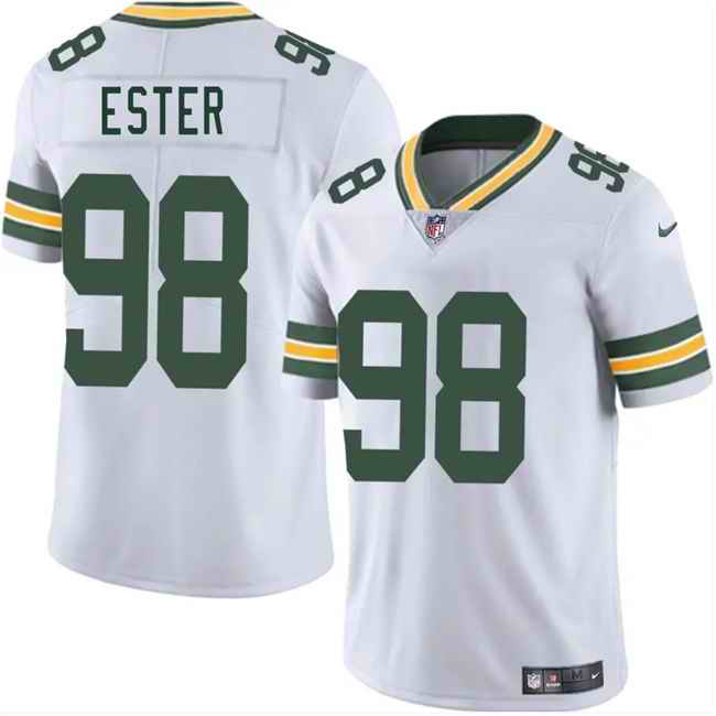 Men's Green Bay Packers #98 James Ester White 2025 Vapor Untouchable Limited Stitched Jersey